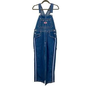 Vintage 90s Revolt Denim Carpenter Chunky Stripe Overalls - Women's Large